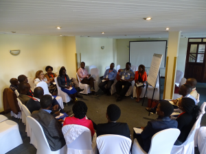 Participants in working group on stakeholders engagement during the workshop
