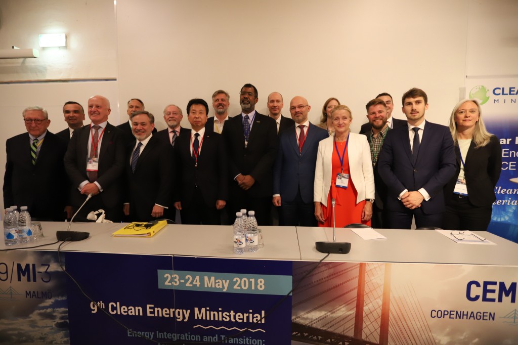 Denis Janin (second from the right) at the CEM's NICE Future initiative launch, 24 May 2018, Copenhagen